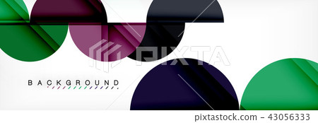 Modern geometrical abstract background - circles. Business or technology presentation design 43056333