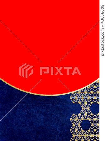 Hemp leaf gold blue red (background material) Hemp leaf gold blue red (background material) 43056608