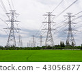 electricity pylons or high-voltage power lines  43056877