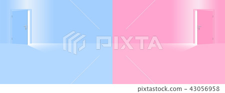 Childrens Room Nursery Boy Blue Girl Pink 43056958