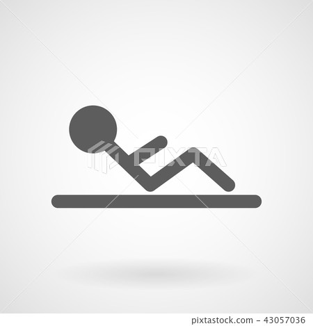 Simple sit up icon, vector Simple sit up icon, vector 43057036