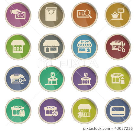 shop icon set shop icon set 43057236