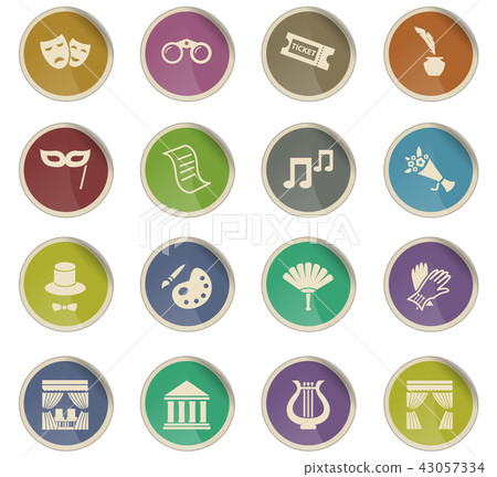 theater icon set-插圖素材 [43057334] - PIXTA圖庫