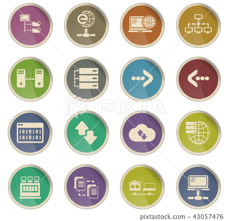 server icon set-插圖素材 [43057476] - PIXTA圖庫