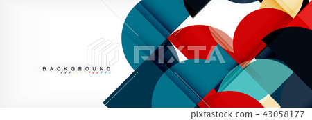 Semi circle abstract background, modern geometric pattern design. Business or technology 43058177