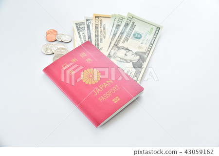 Overseas travel image Passport and US dollar 43059162