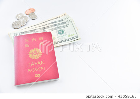 Overseas travel image Passport and US dollar Overseas travel image Passport and US dollar 43059163
