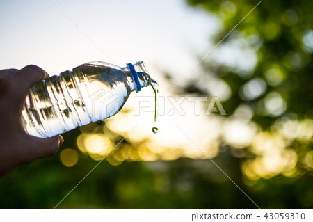 PET bottle water and sunrise 43059310