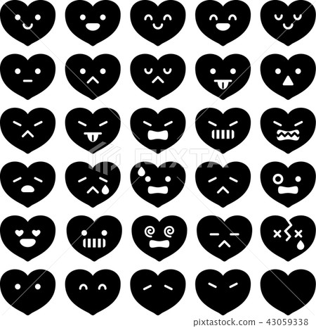 Set of heart expression icons - Stock Illustration [43059338] - PIXTA