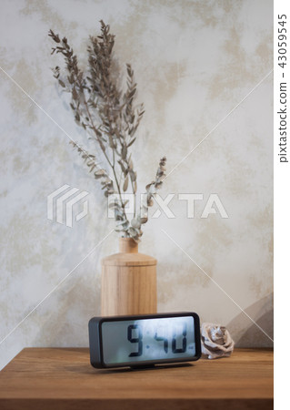 Digital clock decorated in coffee shop Digital clock decorated in coffee shop 43059545
