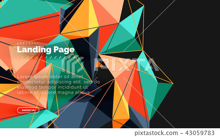 Polygonal geometric design, abstract shape made of triangles, trendy background Polygonal geometric design, abstract shape made of triangles, trendy background 43059783