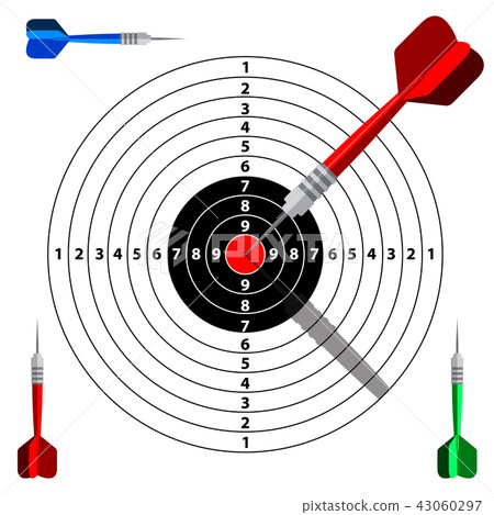 Target dart icon for marketing solutions concept Target dart icon for marketing solutions concept 43060297