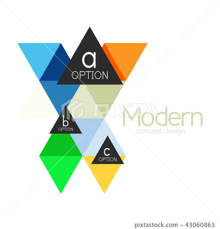Triangle shape design abstract business logo icon design. Company logotype branding emblem idea 43060863