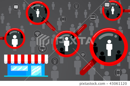 Target audience business consumer market concept 43061120
