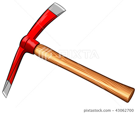 Vector pickaxe on white background Vector pickaxe on white background 43062700