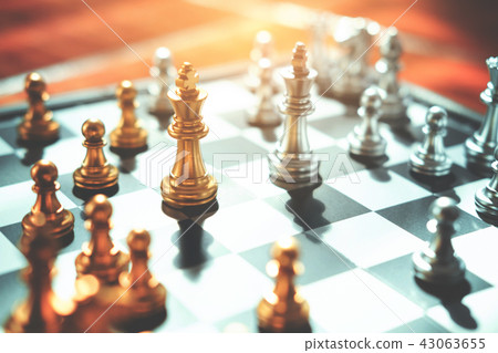 Chess game of successful business leader concept 43063655
