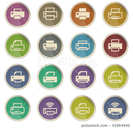 print icon set - Stock Illustration [43064940] - PIXTA