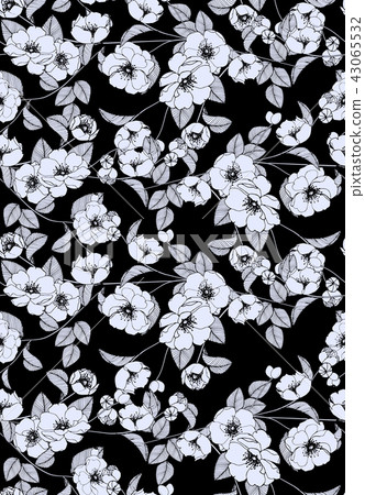 Abstract seamless chrysanthemum floral collection Abstract seamless chrysanthemum floral collection 43065532