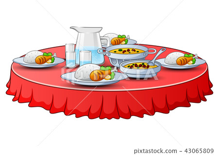 Delicious menu for iftar party are on the table 43065809