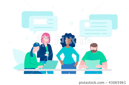 Live chat - flat design style colorful illustration 43065961