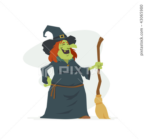 Witch - modern cartoon people characters isolated illustration Witch - modern cartoon people characters isolated illustration 43065980