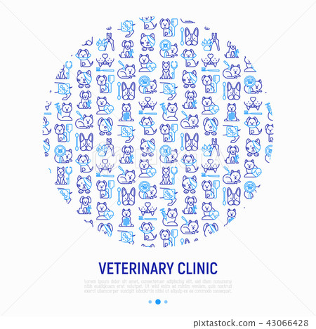 Veterinary clinic concept in circle Veterinary clinic concept in circle 43066428