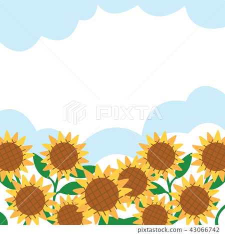 Himawari and sky with character space 43066742