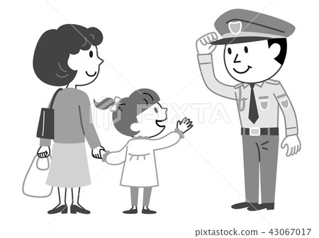 男性治安警衛顧客單色例證 43067017