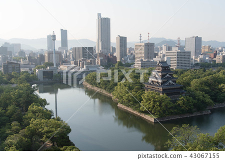 Hiroshima Prefecture Hiroshima Castle and neighboring streets Hiroshima Prefecture Hiroshima Castle and neighboring streets 43067155