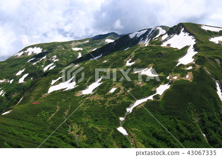 北部阿爾卑斯山Unzenohei山脈從祖父山Sanmata Renhakadake,Sugiwakedake Samadasanso的頂部 北部阿爾卑斯山Unzenohei山脈從祖父山Sanmata Renhakadake,Sugiwakedake Samadasanso的頂部 43067335