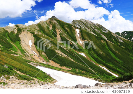 Northern Alps Unzenhei Mountains from the top of the grandfather mountain Wakayama Dake, Warimo Dake, Kurobe Origin Sangata Sanso 43067339