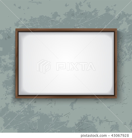 Wooden Frame on Concrete Wall Wooden Frame on Concrete Wall 43067928