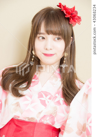 Yukata Ladies Stock Photo