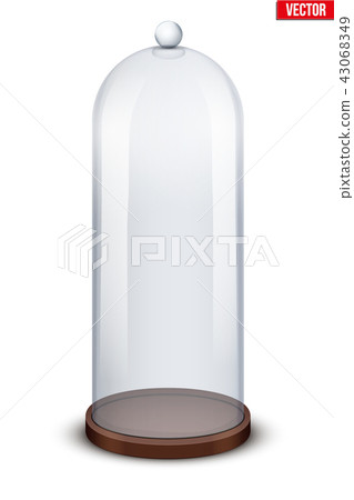 Glass dome on white background Glass dome on white background 43068349