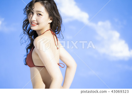 Swimwear female portrait Swimwear female portrait 43069323