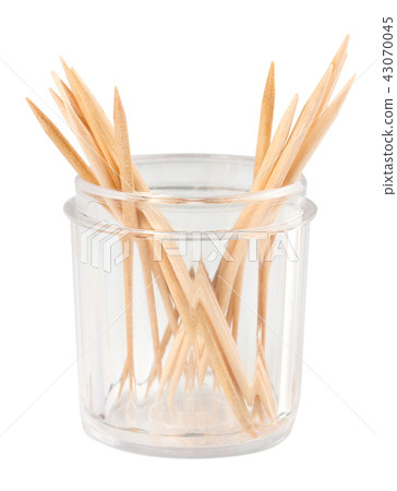 Toothpicks on white background 43070045