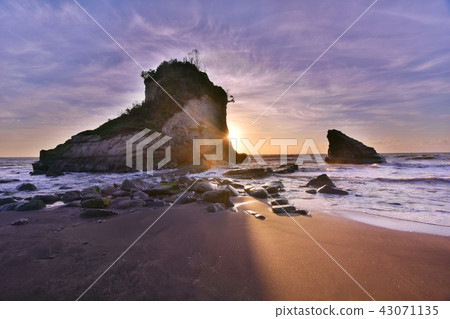千葉縣外國群島Isuimi市Taito Tsugaragura群島夫婦岩石 43071135