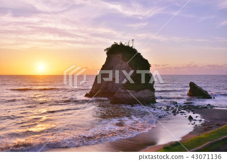 千葉縣外國群島Isuimi市Taito Tsugaragura群島夫婦岩石 43071136