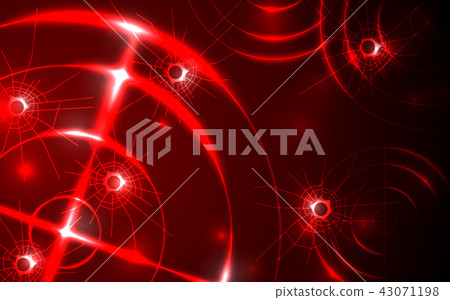 Red radar target shooting range black background Red radar target shooting range black background 43071198