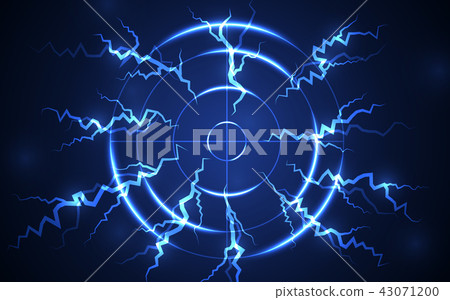 Blue radar target shooting range black background 43071200