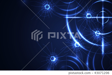 Blue radar target shooting range black background Blue radar target shooting range black background 43071206