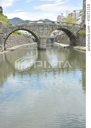 [Nagasaki] Scenery of Meganebashi and Nagasaki city area 43071319