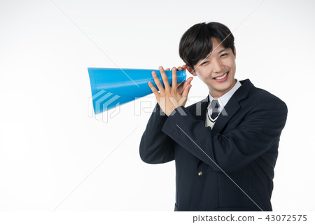 People, people, high school students, megaphones 43072575