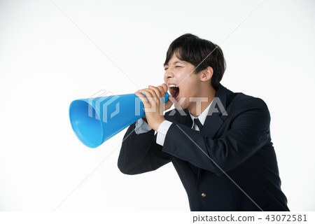 人，人，高中生，擴音器 43072581