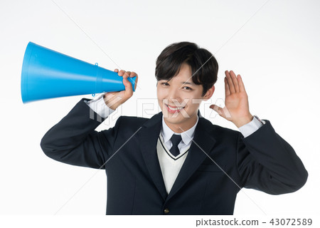 人，人，高中生，擴音器 43072589