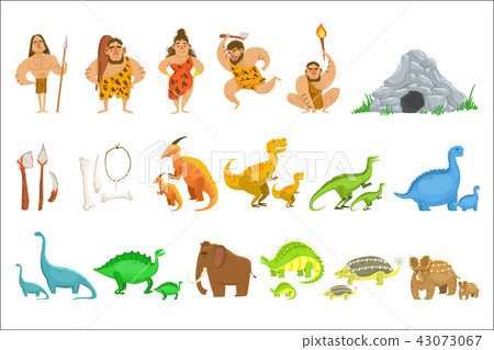 Stone Age Tribe People And Related Objects 43073067