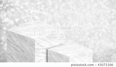 Product display white glossy marble in two step Product display white glossy marble in two step 43073166
