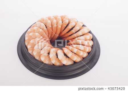 shrimps on a white background shrimps on a white background 43073420