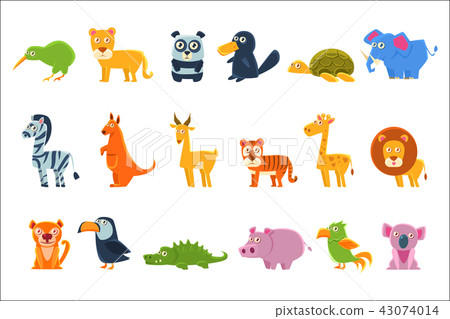Exotic Animals Fauna Set 43074014