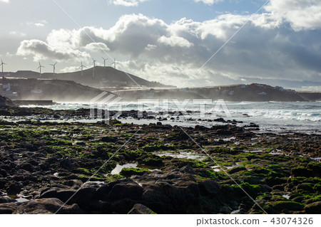 Scenic seascape of Gran Canaria coastline 43074326